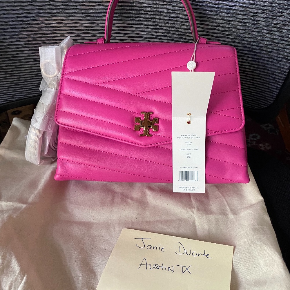 Tory Burch Kira Chevron Top-Handle Satchel